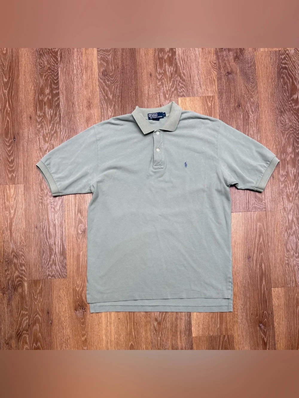 Ralph Lauren Men's Sage Green Short-Sleeve Polo with Embroidered Pony